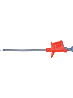 Schtzinger - SKPS 8334 Ni / RT - Safety Hook Clip ? 4 mm red 1000 V, 6 A, CAT II, SKPS 8334 Ni / RT, Schtzinger