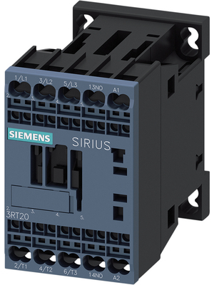 Siemens - 3RT2015-2AB01 - Contactor, 24 VAC  50/60 Hz, 3 NO, 1 make contact (NO), Spring Clamp Terminals, 3RT2015-2AB01, Siemens