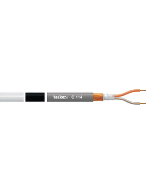 Tasker - C114 - Black - Audio cable   2 x0.25 mm2 black, C114 - Black, Tasker