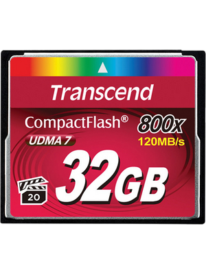 Transcend - TS32GCF800 - CompactFlash Card 32 GB, TS32GCF800, Transcend