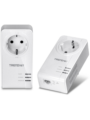 Trendnet - TPL-421E2K - Powerline 1200 AV2 Adapter Kit 1x 10/100/1000 1200 Mbps, TPL-421E2K, Trendnet