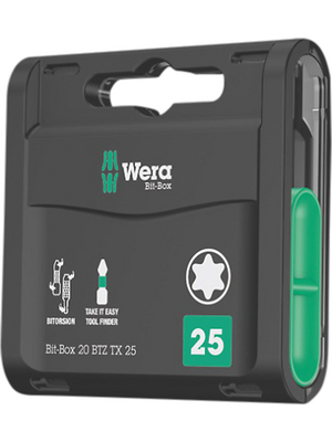 Wera - Bit-Box 20 BTZ TX20 - Bit Box BTZ TX20, 20 p., Bit-Box 20 BTZ TX20, Wera