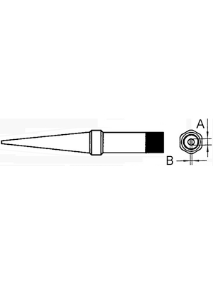 Weller - PT 06 - Soldering tip Oblong, conical, PT 06, Weller