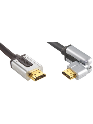 Profigold - PROV1801 - HDMI cable with Ethernet, rotatable 1.00 m black, PROV1801, Profigold