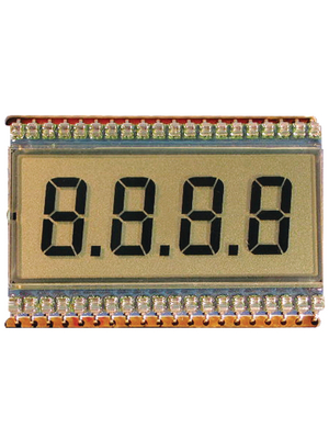 Display Elektronik - DE 117-RS-20/7,5 - 7-segment LCD 6.8 mm 1 x 4, DE 117-RS-20/7,5, Display Elektronik