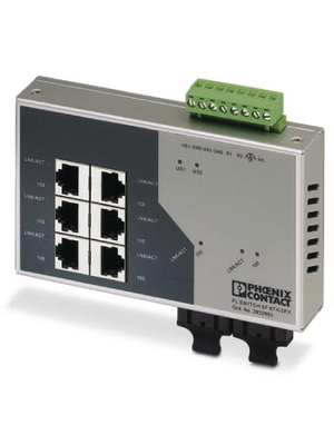 Phoenix Contact - FL SWITCH SF 6TX/2FX - Industrial Ethernet Switch 6x 10/100 RJ45 / 2x SC (multi-mode), FL SWITCH SF 6TX/2FX, Phoenix Contact