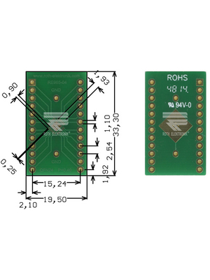 Roth Elektronik - RE965-04 - Prototyping board FR4 Epoxide + chem. Au, RE965-04, Roth Elektronik