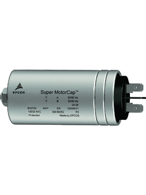 EPCOS - B32332I6106J080 - Motor capacitor 10 uF 450 VAC, B32332I6106J080, EPCOS