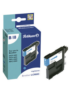 Pelikan - 4101525 - Ink cartridges LC-980C Cyan, 4101525, Pelikan