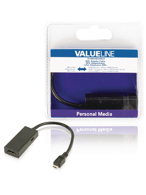 Valueline - VLMB39000B02 - MHL adapter HDMI output + USB Micro B, VLMB39000B02, Valueline