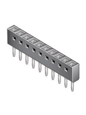 Amphenol/FCI - 76341-302LF - PCB Socket, straight Pitch2.54 mm Poles 2 Single row / straight Dubox, 76341-302LF, Amphenol/FCI