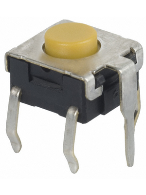 Omron Electronic Components - B3W-1102 - PCB Switch 24 VDC 50 mA Through Hole THT yellow, B3W-1102, Omron Electronic Components
