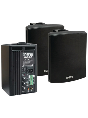 Apart - SDQ5P-BL - Speaker with amplifier PU=Pair (2 pieces), SDQ5P-BL, Apart