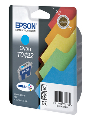 Epson - C13T04224010 - Ink T0422 Cyan, C13T04224010, Epson