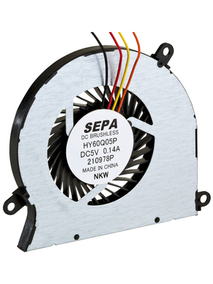 Sepa - HY60Q05AP - Radial fan 53 x 56.4 x 5 mm 4.69 m3/h 5 VDC 0.70 W, HY60Q05AP, Sepa