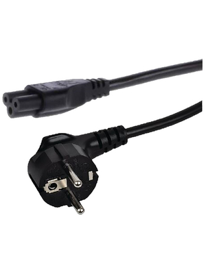 Maxxtro - SP-227-06-I - Power cable for Notebooks, PE contact 90 Type F (CEE 7/4) IEC-320-C5 1.80 m, SP-227-06-I, Maxxtro