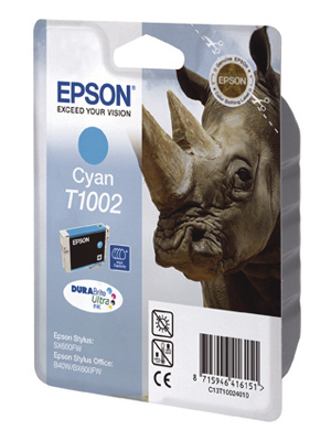 Epson - C13T10024010 - Ink T1002 Cyan, C13T10024010, Epson
