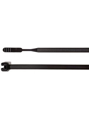 HellermannTyton - Q18R-HS-BK-T1 - Cable Tie black 105 mm x 2.6 mm, 109-00088, Q18R-HS-BK-T1, HellermannTyton