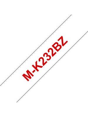 Brother - MKE-232BZ - Label tape 12 mm red on white, MKE-232BZ, Brother