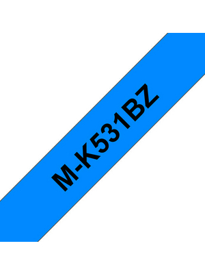 Brother - MKE-531BZ - Label tape 12 mm black on blue, MKE-531BZ, Brother