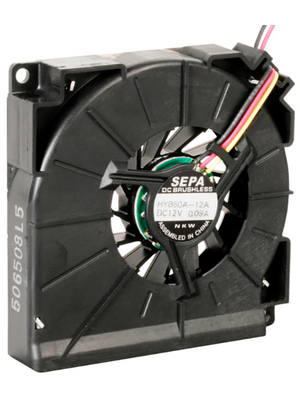 Sepa - HYB60A05A - Radial DC fan 59.5 x 59.5 x 10 mm 7.8 m3/h 5 VDC, HYB60A05A, Sepa