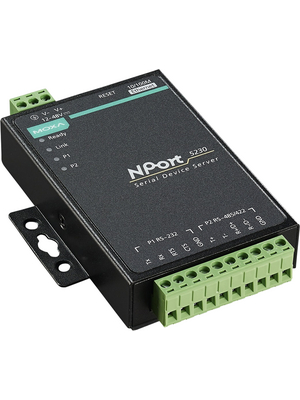 Moxa - NPORT 5230 - Serial Server 1x RS232 / 1x RS422/485, NPORT 5230, Moxa