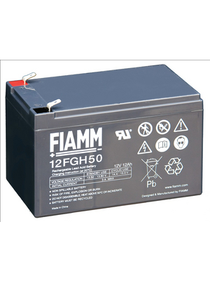 Fiamm - 12FGH50 - Lead-acid battery 12 V 12 Ah, 12FGH50, Fiamm