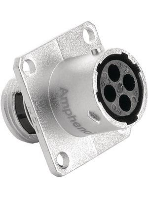 Amphenol - RT0010-4SNH - Square flange receptacle RT360 Poles=4 N/A Female Housing size10, RT0010-4SNH, Amphenol