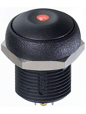 Apem - IRR3S422LOS - Push-button Switch Momentary function black, IRR3S422LOS, Apem