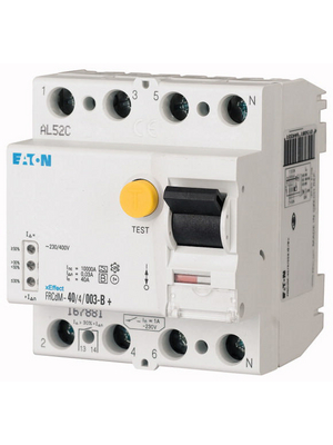 Eaton - FRCDM-25/4/003-G/B+ - Digital RCD Circuit Breaker 25 A 30 mA 4 240 VAC, FRCDM-25/4/003-G/B+, Eaton