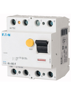 Eaton - PFIM-25/4/003-G/F - Residual current circuit breaker 25 A 30 mA 4 400 VAC, PFIM-25/4/003-G/F, Eaton