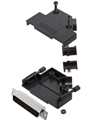 Encitech Connectors - D45PK-P-25-HDP44-K - D-Sub HD connector kit 44P, D45PK-P-25-HDP44-K, Encitech Connectors