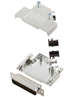 Encitech Connectors - D45ZK25-DBP-K - D-Sub plug kit 25P, D45ZK25-DBP-K, Encitech Connectors
