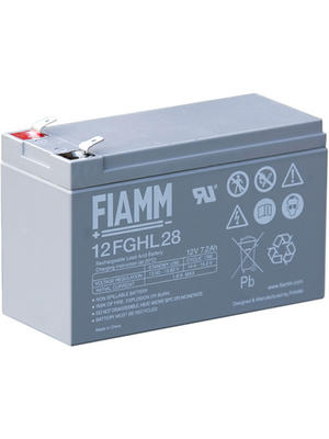 Fiamm - 12FGHL28 - Lead-acid battery 12 V 7.2 Ah, 12FGHL28, Fiamm