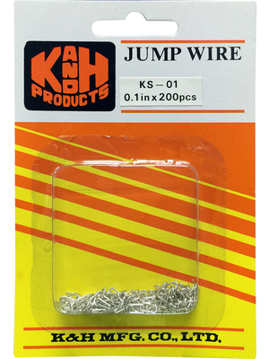 K & H - JUMP WIRE KS-01 - Jumper wire - 2.5 mm PU=Pack of 200 pieces, JUMP WIRE KS-01, K & H