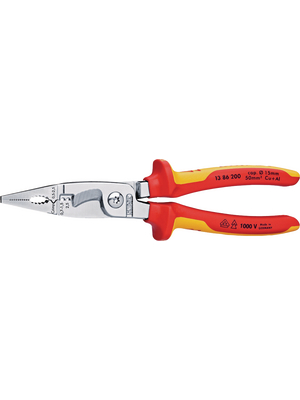 Knipex - 13 86 200 - Electrician's Pliers with Cable Cutter, 13 86 200, Knipex
