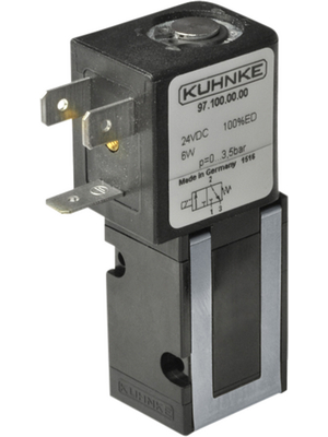 Kuhnke - 97.100.00.00 24VDC - Fluid Isolation Valve 24 VDC -0.9...3.5 bar 3/2 NC 6 l/min, 97.100.00.00 24VDC, Kuhnke