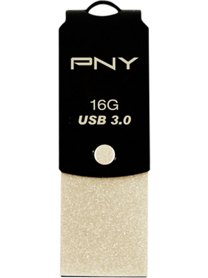 PNY - FDI16GUCD10K-EF - USB Stick Duo Link 16 GB black / gold, FDI16GUCD10K-EF, PNY