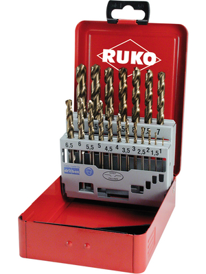 Ruko - 215214 - HSSE-Co 5 twist drill set, 19-part, 215214, Ruko