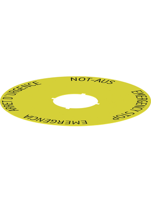 Schlegel Elektrokontakt - NAS_22_548 - Legend Plate yellow, NAS_22_548, Schlegel Elektrokontakt