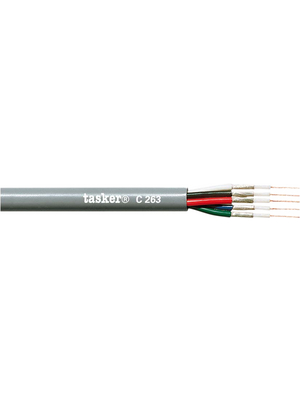 Tasker - C263 - Video cable   5 x75 Ohm grey, C263, Tasker