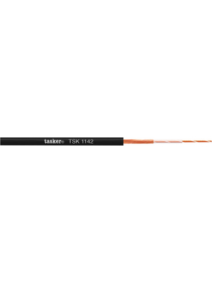 Tasker - TSK1142 - Audio cable   1 x0.06 mm2 black, TSK1142, Tasker