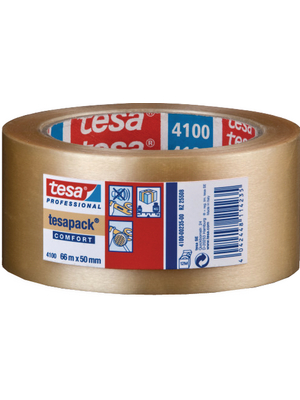 Tesa - 04100 50MM X 66 M TRANSPAR - Packing tape transparent 50 mmx66 m, 04100 50MM X 66 M TRANSPAR, Tesa