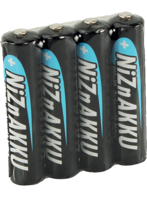 Ansmann - NIZN AAA 900MAH SHRINK PAC - NiZn Rechargeable Battery 550 mAh 1.65 V;PU=Pack of 4 pieces, NIZN AAA 900MAH SHRINK PAC, Ansmann