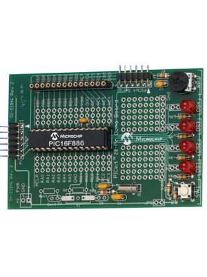 Microchip - DM164120-3 - PICkit 28-Pin Demo Board PC hosted mode PIC16F886, PIC16F1938 and PIC18F26K22, DM164120-3, Microchip