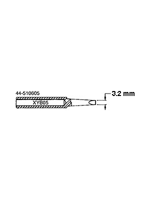 Xytronic - 44-510605 - Soldering tip Chisel shaped 3.2 mm, 44-510605, Xytronic