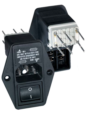 Schurter - 6766-X-CC84-A-10070 - Plug combi-module with switch black 3, 6766-X-CC84-A-10070, Schurter