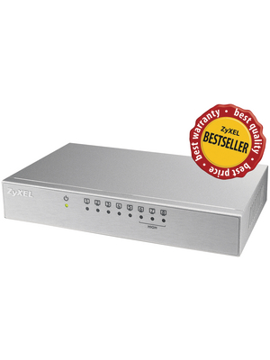 Zyxel - ES-108A V2 - Switch 8x 10/100 (3x QoS) Desktop, ES-108A V2, Zyxel
