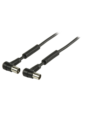 Valueline - VLSP40110B15 - Coax Cable 100 dB Angled 1.50 m Coax Male / Coax Female, VLSP40110B15, Valueline