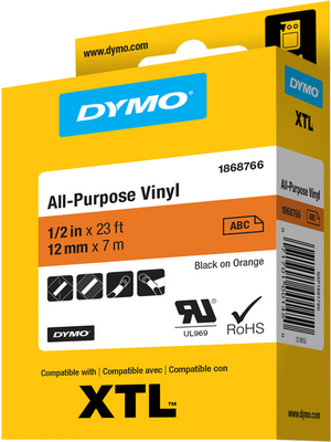Dymo - 1868766 - XTL all-purpose vinyl label, 1868766, Dymo